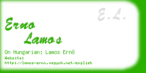 erno lamos business card