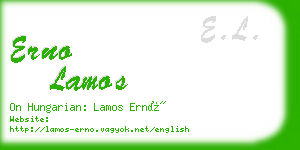 erno lamos business card